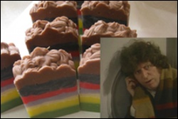 Doctor Who thing: Fourth Doctor crazy scarf soaps