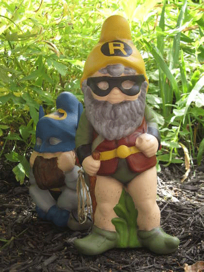 superhero garden gnome