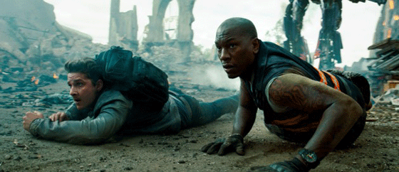 Shia LaBeouf and Tyrese Gibson in Transformers: Dark of the Moon
