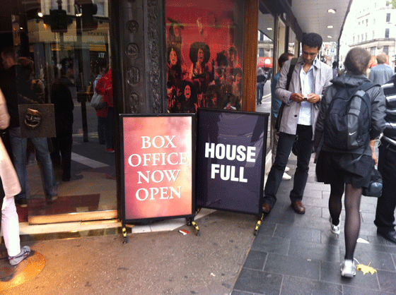house full in the West End