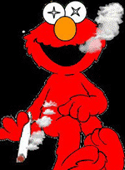 Elmo smoking weed
