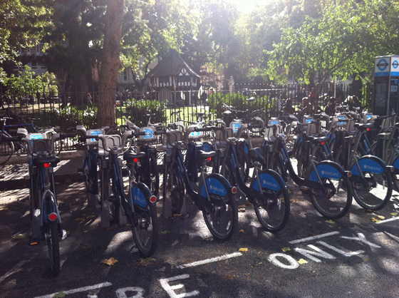 Barclays Cycle Hire bikes for hire