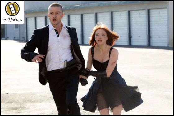 Justin Timberlake and Amanda Seyfried in In Time