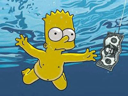 Bart Simpson Nirvana spoof
