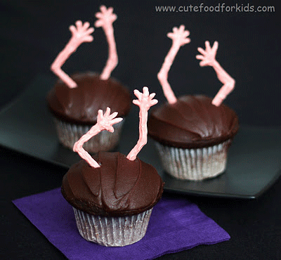 zombie cupcakes from Cute Food for Kids