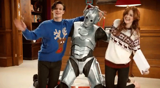 Matt Smith Karen Gillan BBC One Christmas 2011 ident