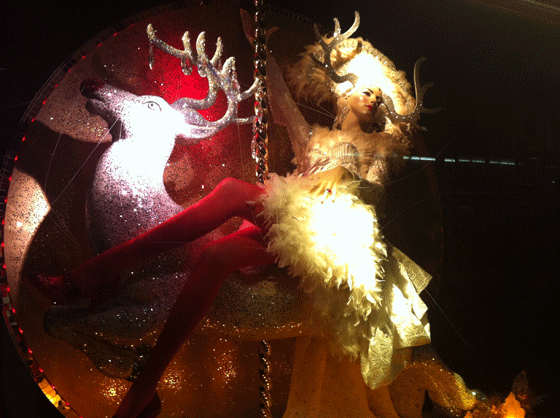Christmas window at Fortnum and Mason