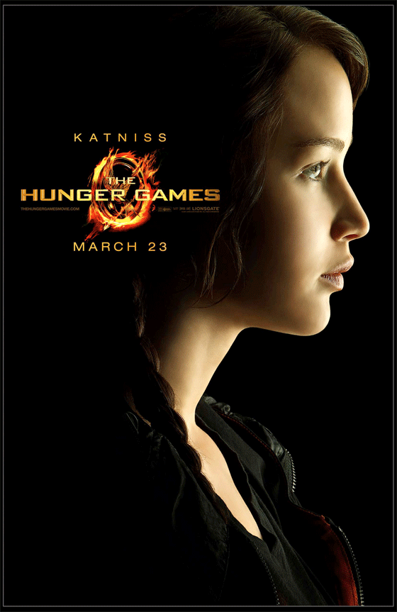 Jennifer Lawrence as Katniss poster The Hunger Games