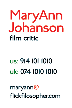 MaryAnn Johanson business card in Johnson Underground