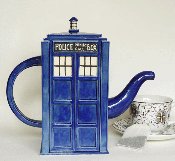 TARDIS teapot by Rebekka Ferbrache