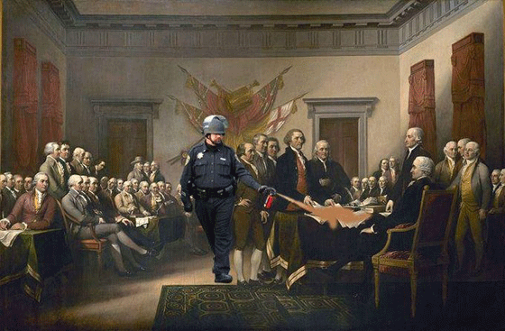 casually pepper-spray Founding Fathers