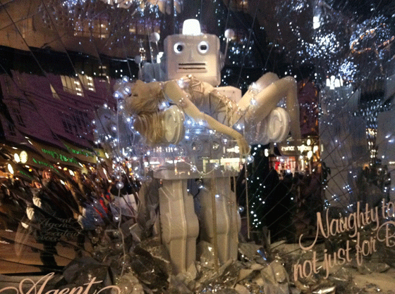 Christmas window at Selfridges department store