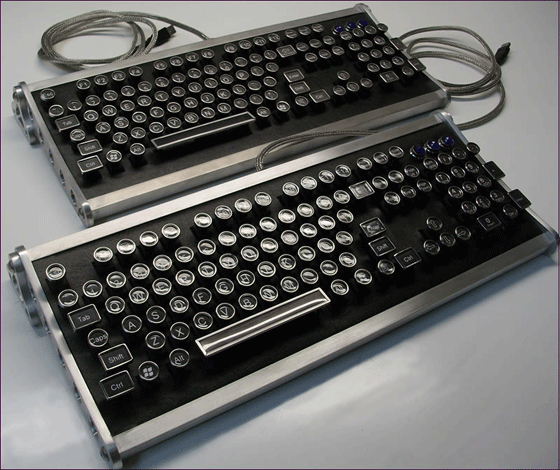 Aviator steampunk keyboard