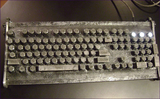 Industrial steampunk keyboard