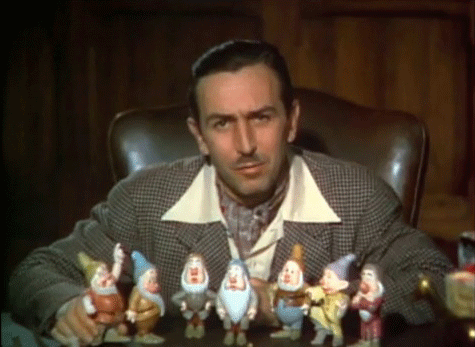 Walt Disney introduces the seven dwarfs