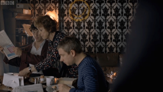 Sherlock Benedict Cumberbatch Una Stubbs Martin Freeman