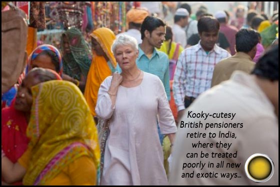 The Best Exotic Marigold Hotel Judi Dench yellow light