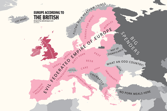 Europe According to the British by Yanko Tsvetkov