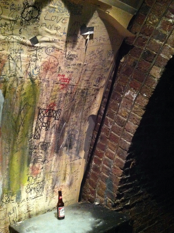 beer bottle with graffiti