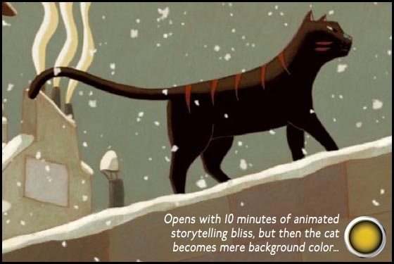 A Cat in Paris yellow light