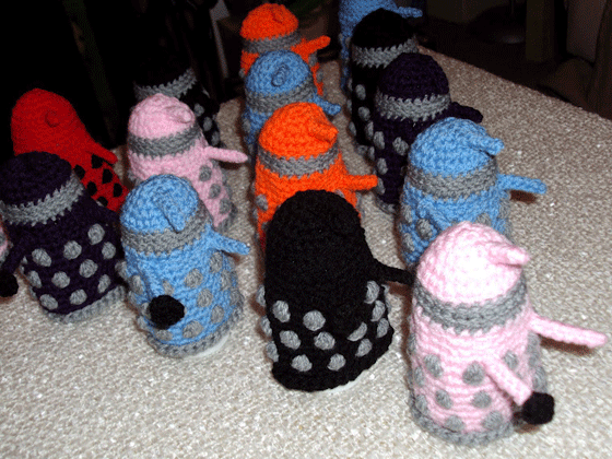 Dalek egg cosy