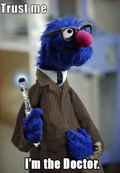 Grover as the tenth Doctor Doctor Who David Tennant