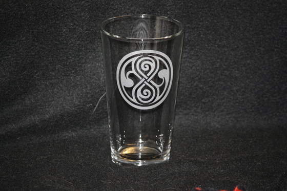 Doctor Who pint glass