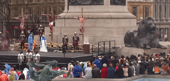 Trafalgar Square crucifixion