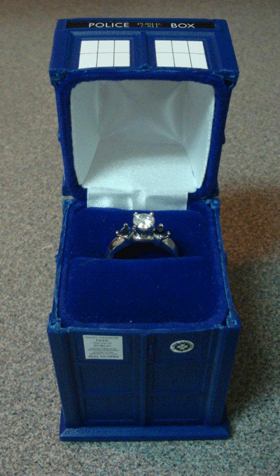 TARDIS engagement ring box
