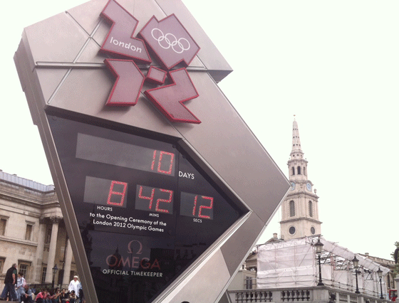 Olympic countdown clock