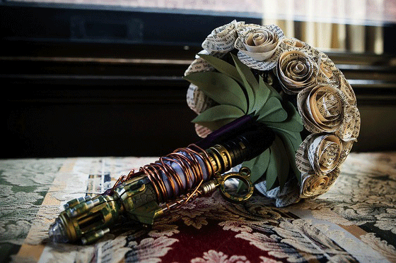 sonic screwdriver Doctor Who Sherlock Holmes wedding bouquet
