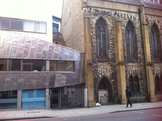 metal building old church