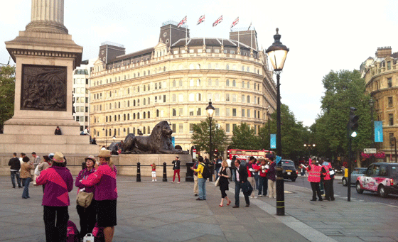 Olympic guides Trafalgar Square