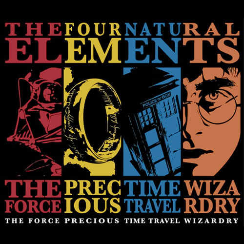 Four Natural Elements Star Wars Harry Potter Doctor Who Lord of the Rings
