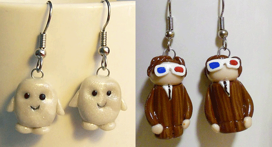 cute Doctor Who earrings by Dottie Torres
