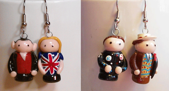 cute Doctor Who earrings by Dottie Torres