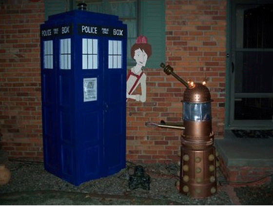 Doctor Who Halloween display Tulsa