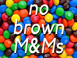 no brown M&Ms