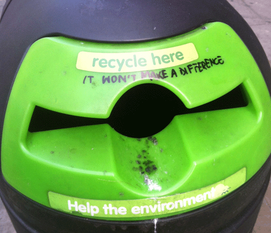no point in being green