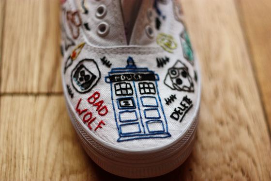 embroidered Doctor Who tennis shoes