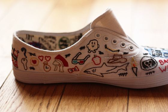 embroidered Doctor Who tennis shoes