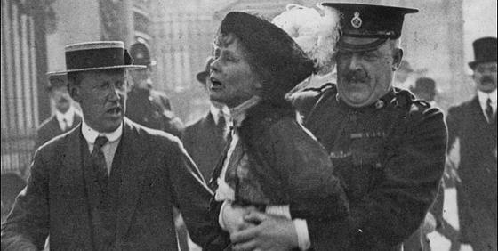 Emmeline Pankhurst arrested