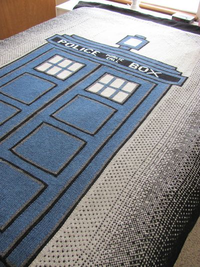 TARDIS afghan