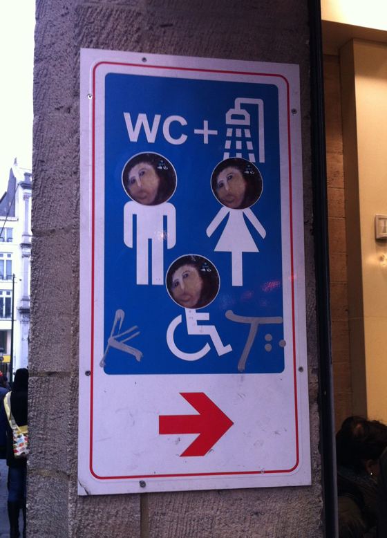 monkey Jesus WC sign
