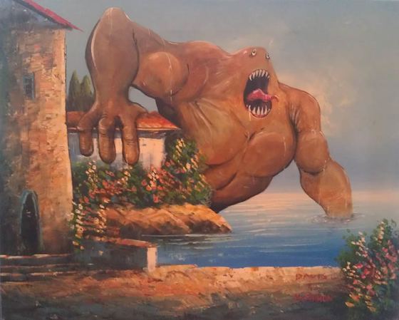 monster thrift store painting