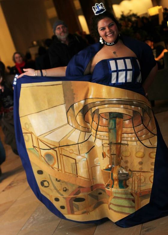 TARDIS Princess dress by Sasha Trabane