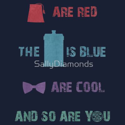 Fezzes are red the TARDIS is blue by Sally Diamonds