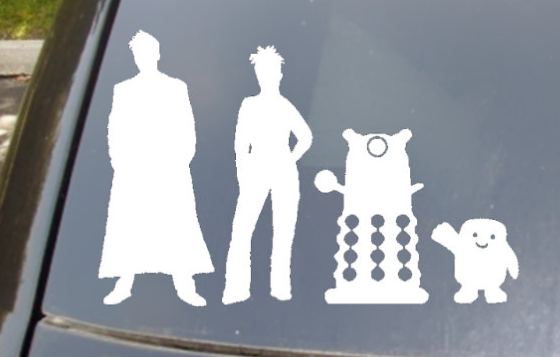 Doctor Who family decal for car
