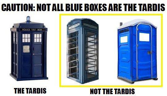 not all blue boxes are the TARDIS