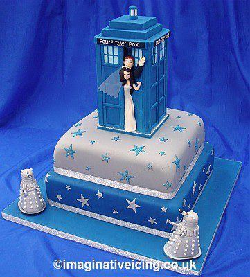 Doctor Who TARDIS wedding cake